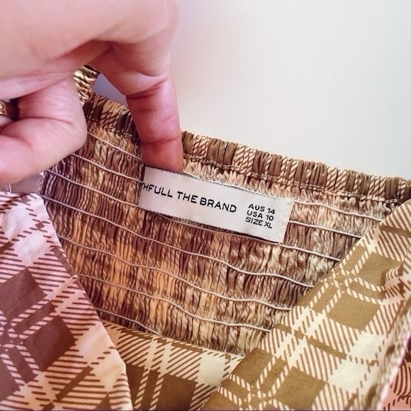 Faithfull The Brand Eryn Mini Dress Lori Check Print XL - Picture 10 of 12